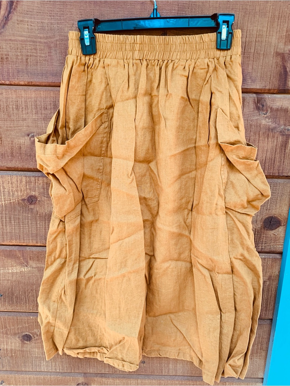 Golden A-Line Pocket Skirt - Women